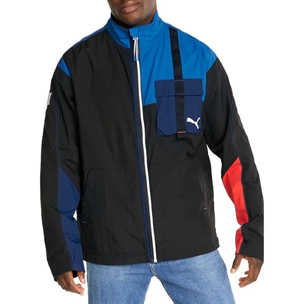 PUMA Mens Bmw Mms Statement Woven Jacket Casual Athletic Outerwear